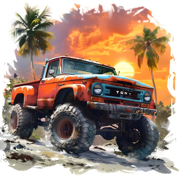 Monster Truck z Sun Clipartem