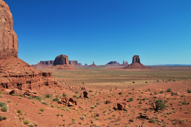 Zdjęcie monument valley w stanie utah i arizonie