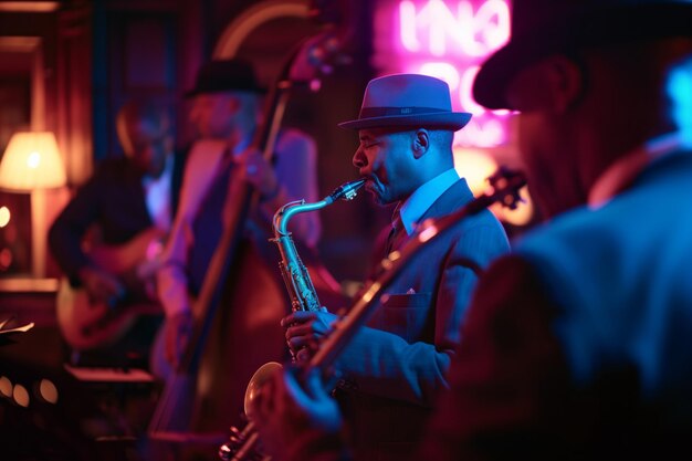 Moody Shot uchwycił atmosferę klubu jazzowego z muzykami na scenie