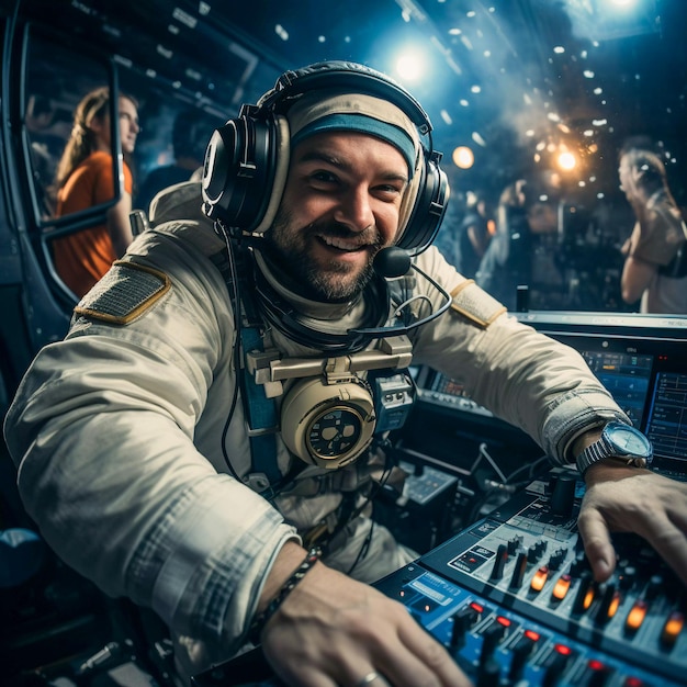Moonlit Grooves DJ kręci się na pozaziemskiej imprezie Generująca sztuczna inteligencja