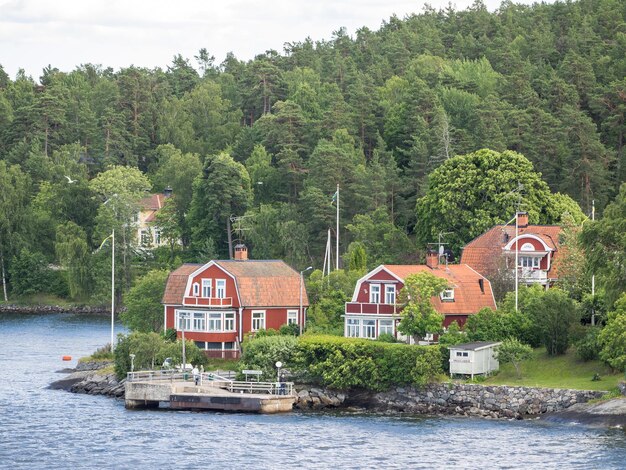 Zdjęcie morze bałtyckie w pobliżu sztokholmu w szwecji.