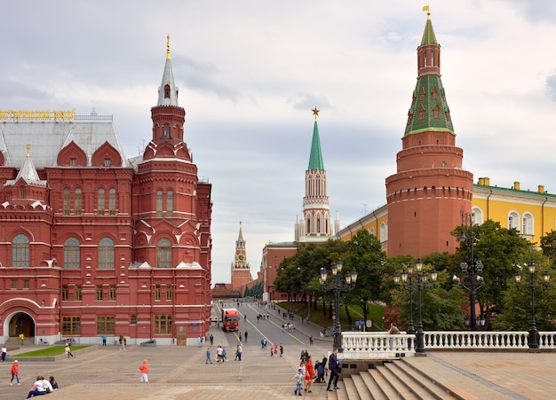 Moskwarosja09012020 Plac Maneżnaja W Pobliżu Muzeum Historycznego Kremla