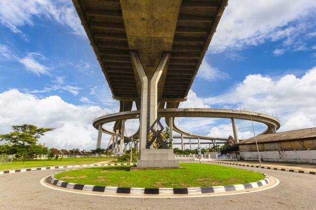 most bhumibol dwukrotnie przekracza rzekę chao phraya