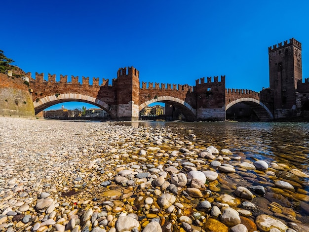 Most Castelvecchio Hdr Znany Również Jako Most Scaliger W Weronie