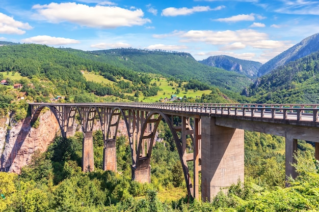 Most Durdevica nad rzeką Tarą, piękny widok w Czarnogórze.