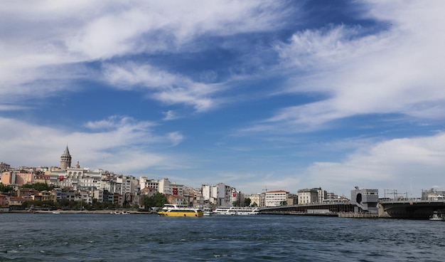 Most Galata i wieża Galat w Stambule