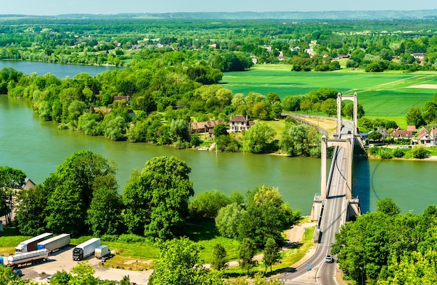 Most Przez Sekwanę W Les Andelys W Normandii We Francji