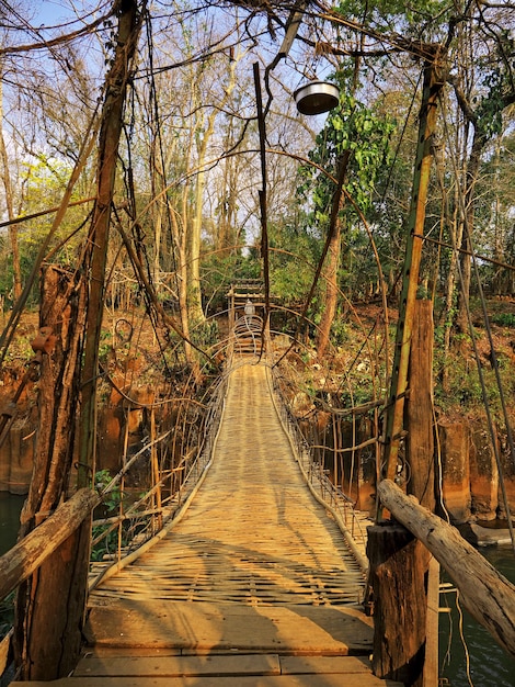 Most w dżungli Laosu