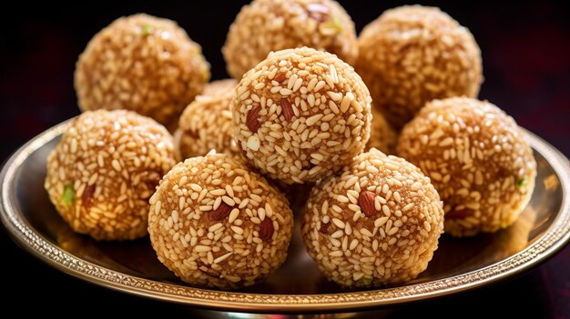 motichoor ladoo HD 8K tapety Stock Photographic