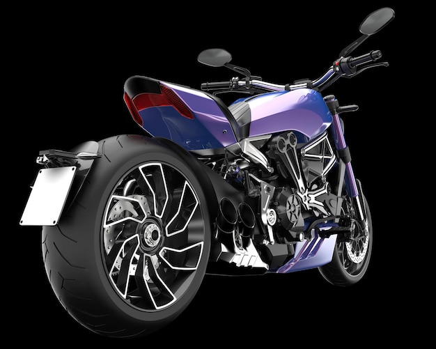 Motocykl na białym tle ilustracji renderowania 3d