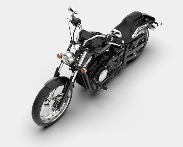 Motocykl na białym tle ilustracji renderowania 3d