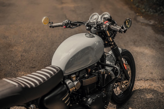 Motocykl na ulicy miejskiej Tło transportu