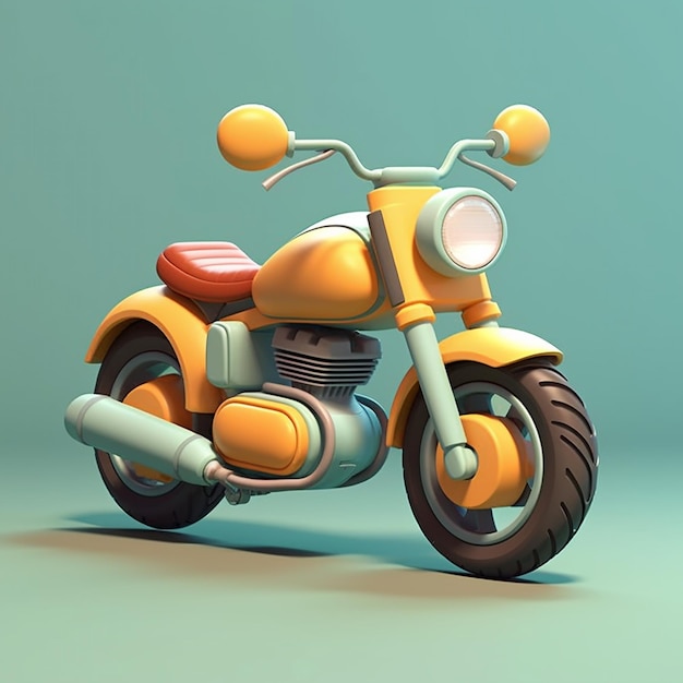 Motocykl z kreskówek 3D