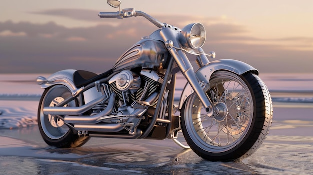 motocykl z srebrnym ciałem i czarnym kołem