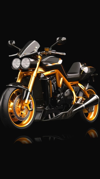 motocykl żółty i pomarańczowy