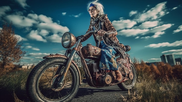 motocyklista stare kobiety