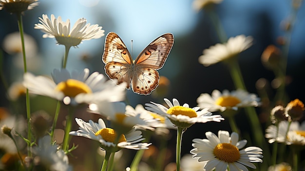 motyl i kwiat HD 8K tapeta Obraz fotograficzny