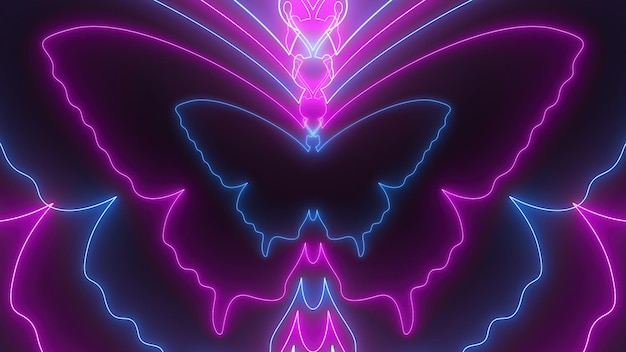 Motyl neonowy tunel