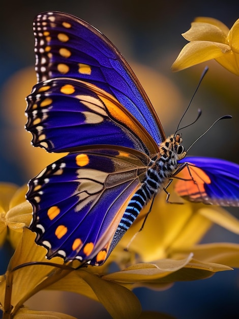 motyl piękny kolor na kwiatku