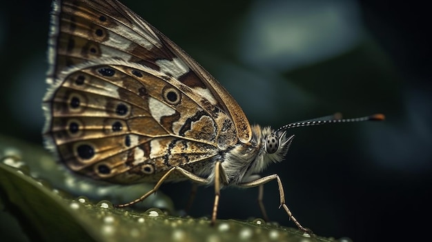 Motyl siedzi na kawałku owocu.