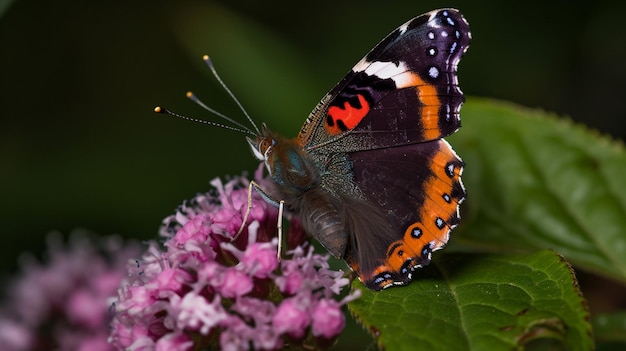 Motyl siedzi na kwiacie z napisem motyl.