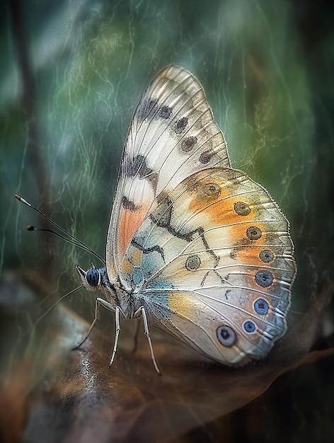 Motyl siedzi na liściu z napisem motyl.