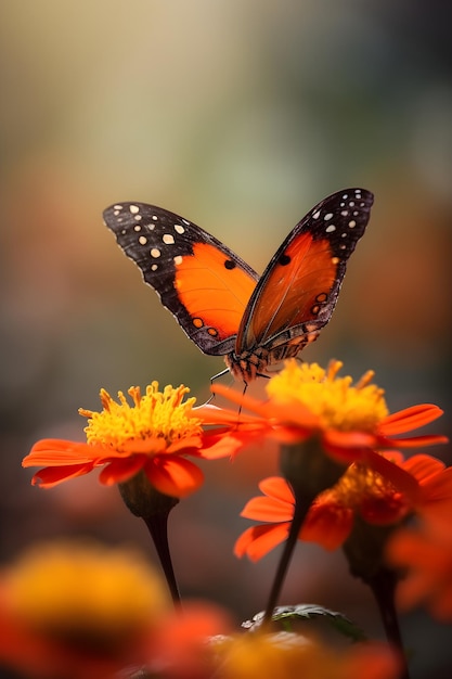 Zdjęcie motyl w kwiat