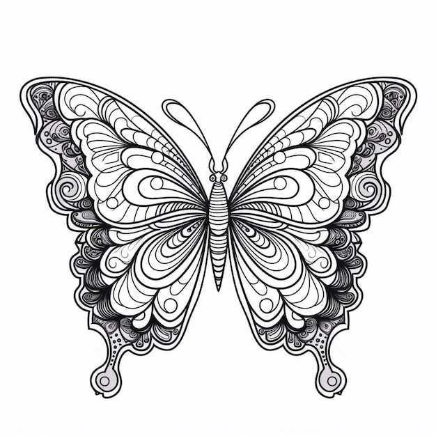 motyl ze skomplikowanymi wzorami na skrzydłach generatywną ai