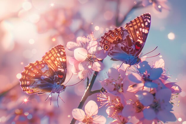 Motyle i kwiaty