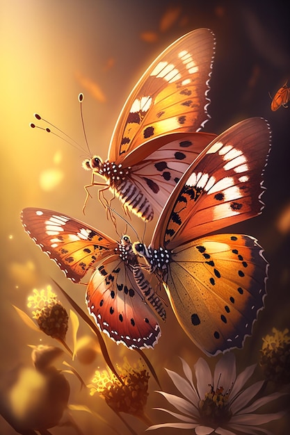 Motyle na kwiatku - fot. #