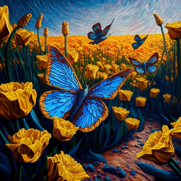Motyle W Polu Kwiatów