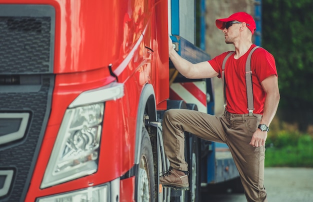 Zdjęcie motyw transportu ciężarówek o dużej ładowności