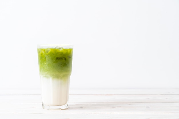 mrożona matcha zielona herbata latte