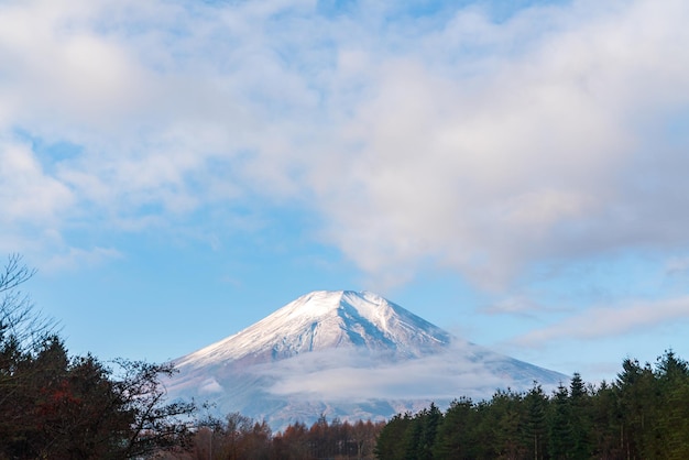 Mt Fuji Góra Z Pochmurnym