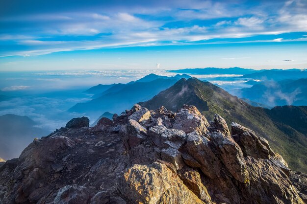 Mtjade Mountain Krajobraz Yushan Najwyższa Góra Na Tajwanie