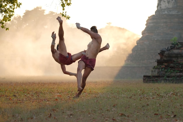 Muay Thai (boks tajlandzki) w Ayutthaya, Tajlandia