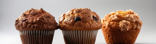 Zdjęcie muffin, który ma jagody w nim