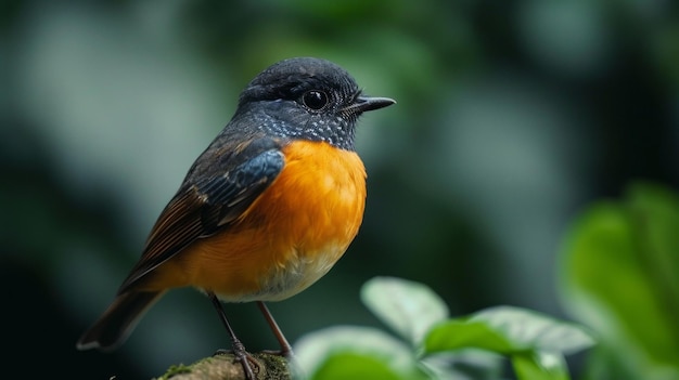 Mugimaki Flycatcher na gałęzi