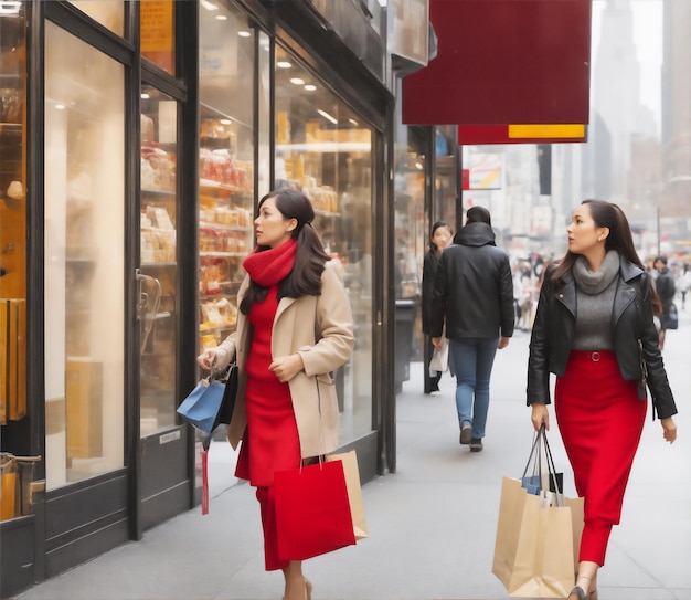 mujer de compras