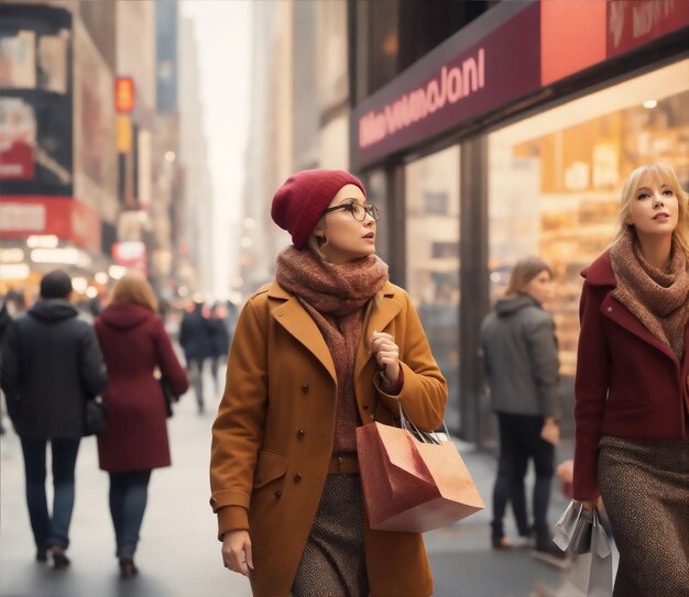 mujer de compras