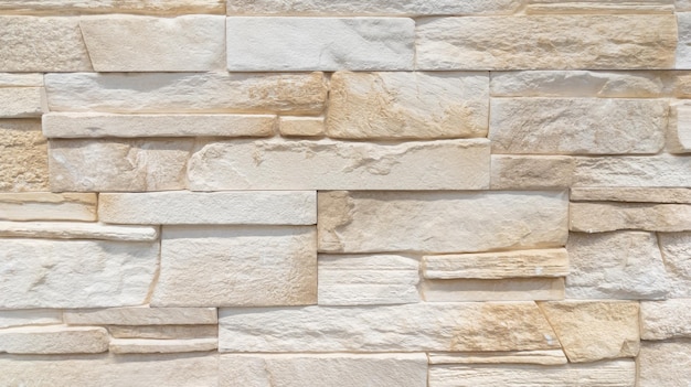 Mur z cegły biały kamień beżowy cegła tło kamienie tekstura projekt