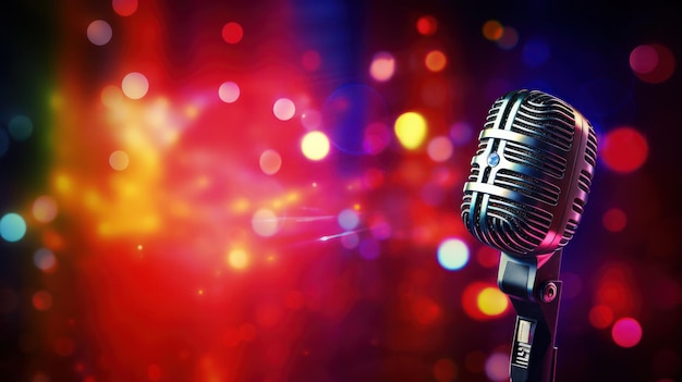 Muzyczna impreza karaoke żywe tło