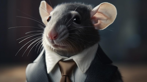 Mysz w garniturze Generative AI