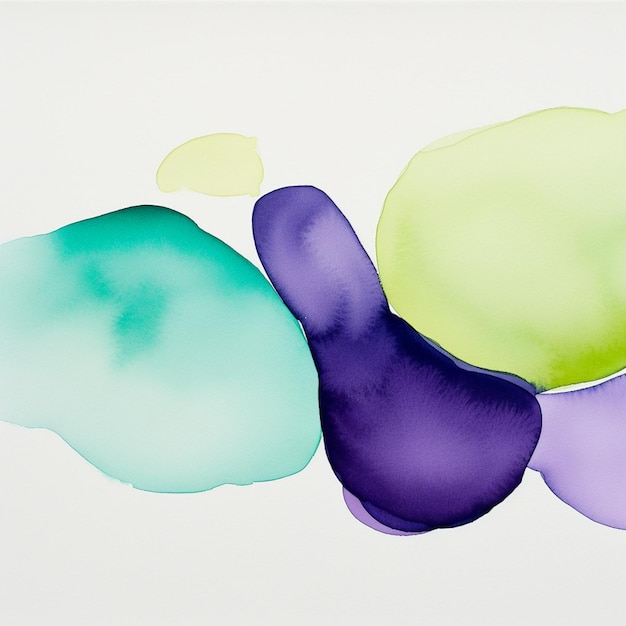 Zdjęcie na białej powierzchni generatywnej ai znajduje się obraz fioletowego i zielonego obiektu