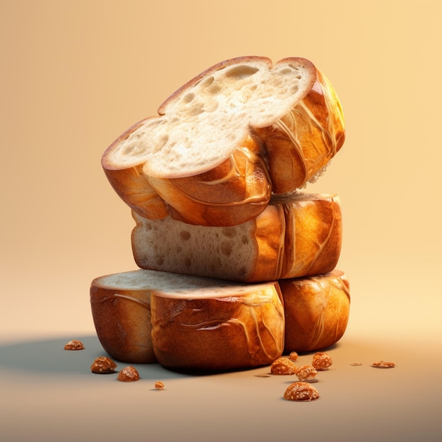 na górze generatywnej ai znajduje się stos chleba z kawałkiem chleba