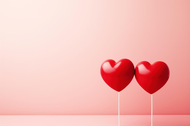 Zdjęcie na karcie z okazji dnia zakochanych znajdują się dwa małe serca przedstawiające parę