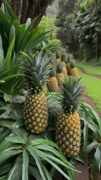 na poboczu ścieżki generatywnej AI rośnie wiele ananasów