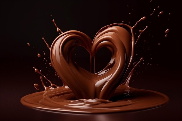 Na rysunku pokazano kształt serca wykonany z czekolady.