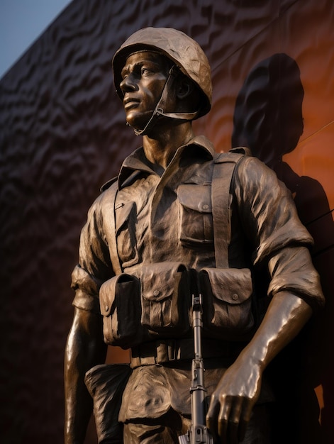 Na ścianach są rzeźbione rzeźby wszystkich posągów męczenników żołnierzy salutujących pomnik