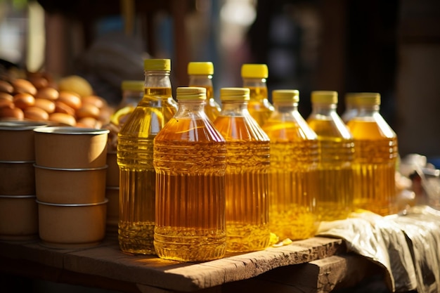Na tętniącym życiem rynku ulicznym olej roślinny jest poszukiwanym towarem na sprzedaż